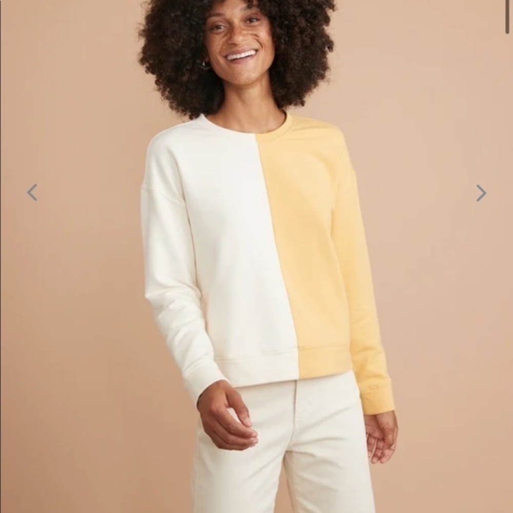 Marine Layer women’s xs cate colorblock two toned sweatshirt‎ - Picture 2 of 8
